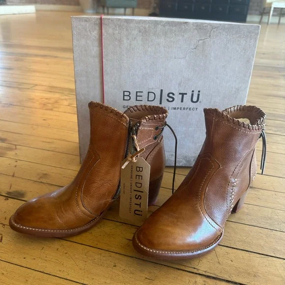 BED|STU Tan Leather Ankle Boots - Picture 4 of 4